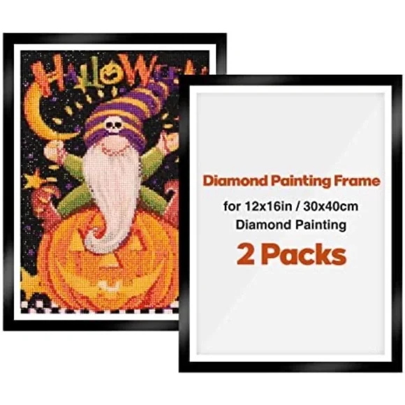 Magnetic Diamond Painting Canvas Frames 12X16in with 6PCS Transparent Hook 2Pack - Picture 1 of 8